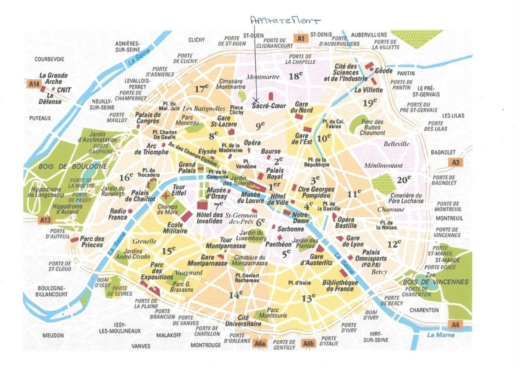 Apartamento Paris Sacre Coeur Montmartre Et Tour Eiffel, 8 People, Exterior foto